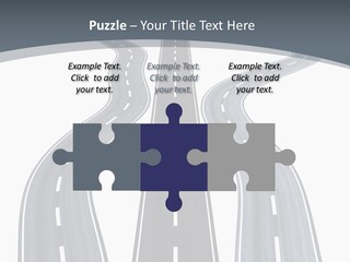Vanishing Detour Right PowerPoint Template