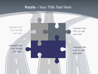 Vanishing Detour Right PowerPoint Template