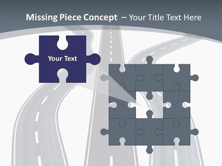 Vanishing Detour Right PowerPoint Template