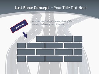 Vanishing Detour Right PowerPoint Template