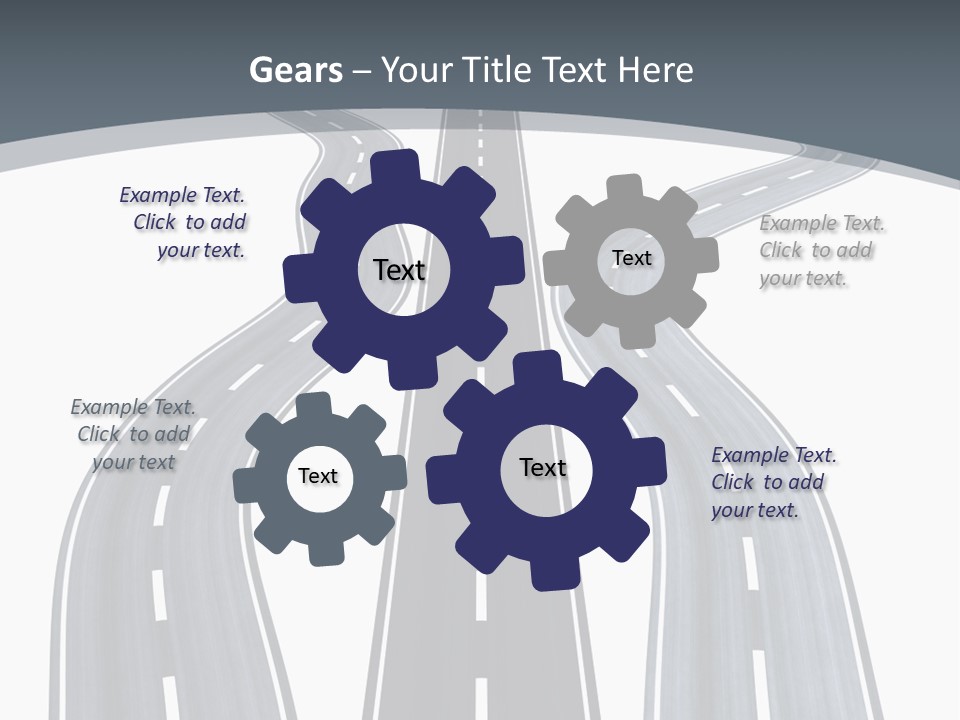 Vanishing Detour Right PowerPoint Template