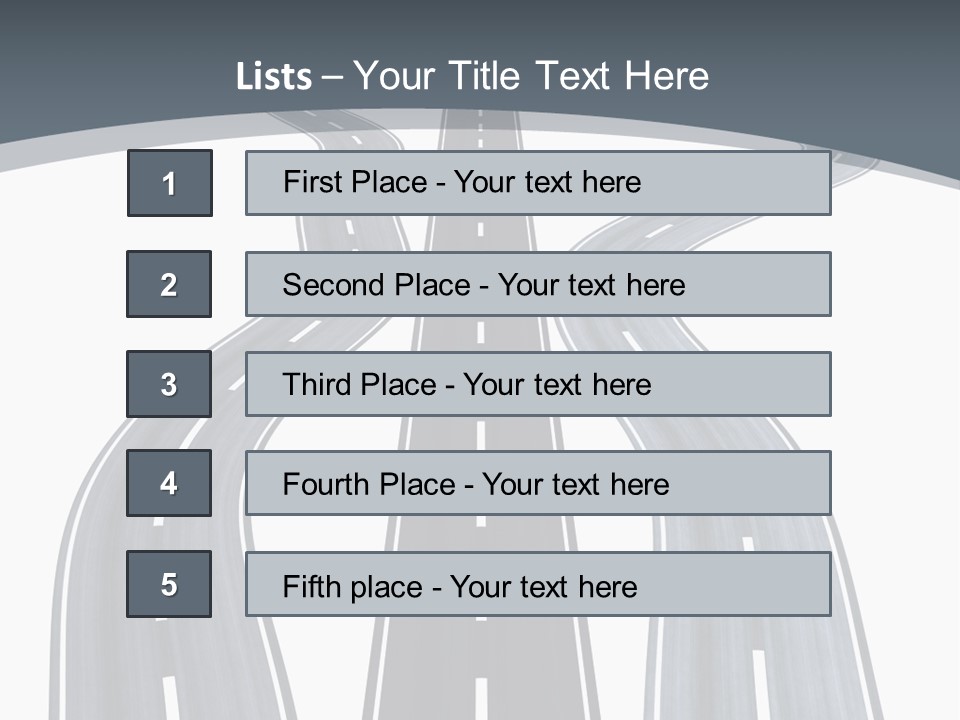 Vanishing Detour Right PowerPoint Template