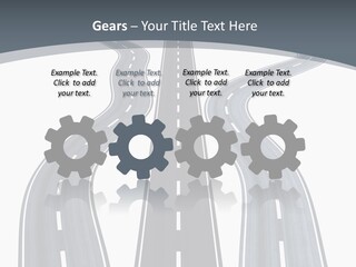 Vanishing Detour Right PowerPoint Template