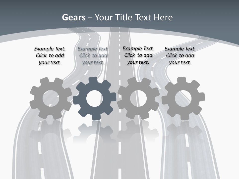 Vanishing Detour Right PowerPoint Template