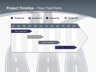 Vanishing Detour Right PowerPoint Template