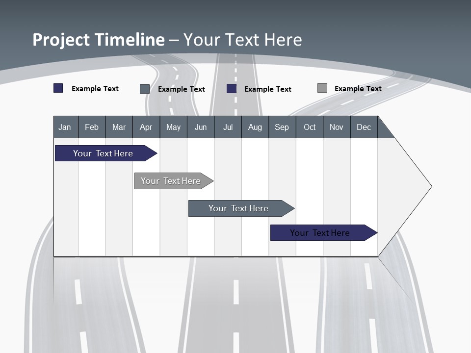 Vanishing Detour Right PowerPoint Template