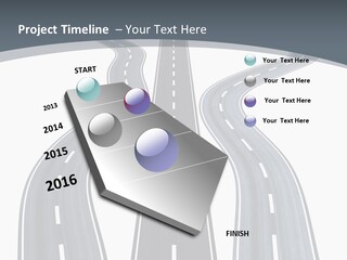 Vanishing Detour Right PowerPoint Template