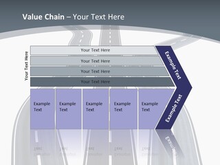 Vanishing Detour Right PowerPoint Template