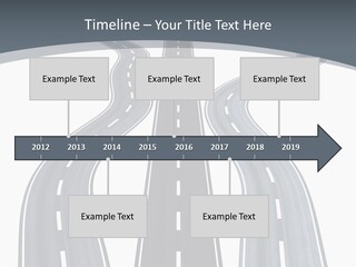 Vanishing Detour Right PowerPoint Template