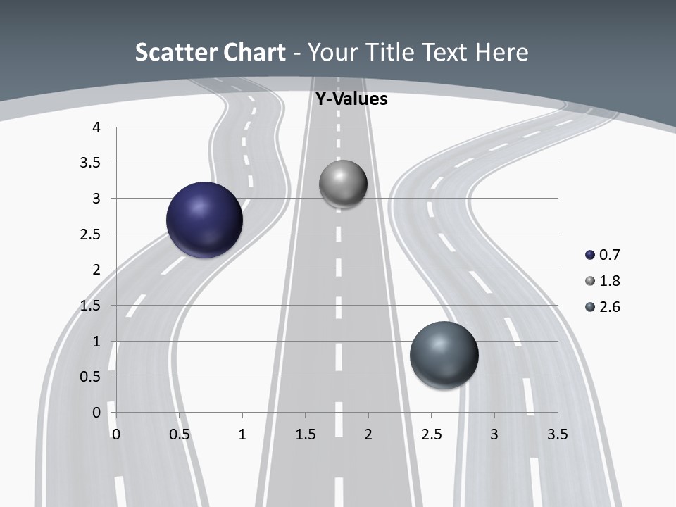 Vanishing Detour Right PowerPoint Template