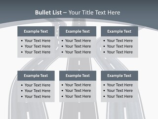 Vanishing Detour Right PowerPoint Template