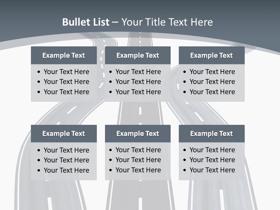 Vanishing Detour Right PowerPoint Template