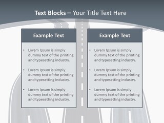 Vanishing Detour Right PowerPoint Template
