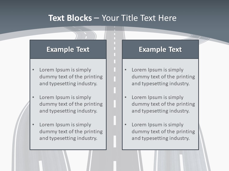 Vanishing Detour Right PowerPoint Template