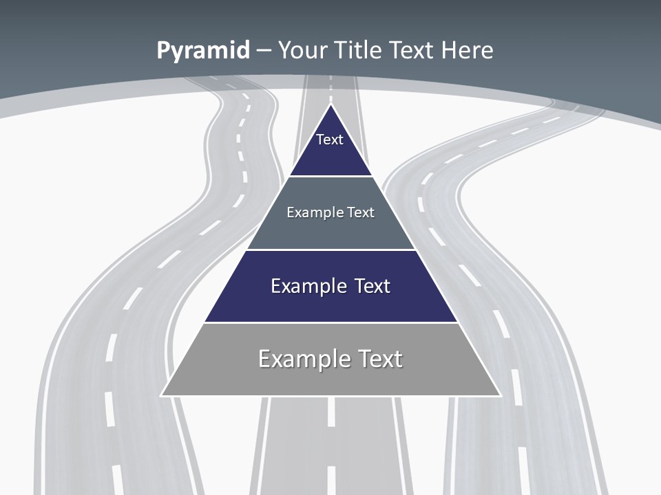 Vanishing Detour Right PowerPoint Template