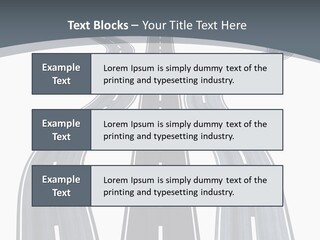 Vanishing Detour Right PowerPoint Template