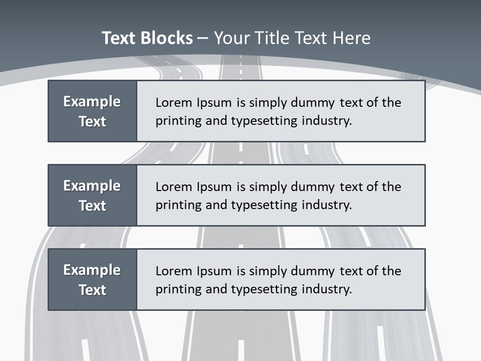 Vanishing Detour Right PowerPoint Template