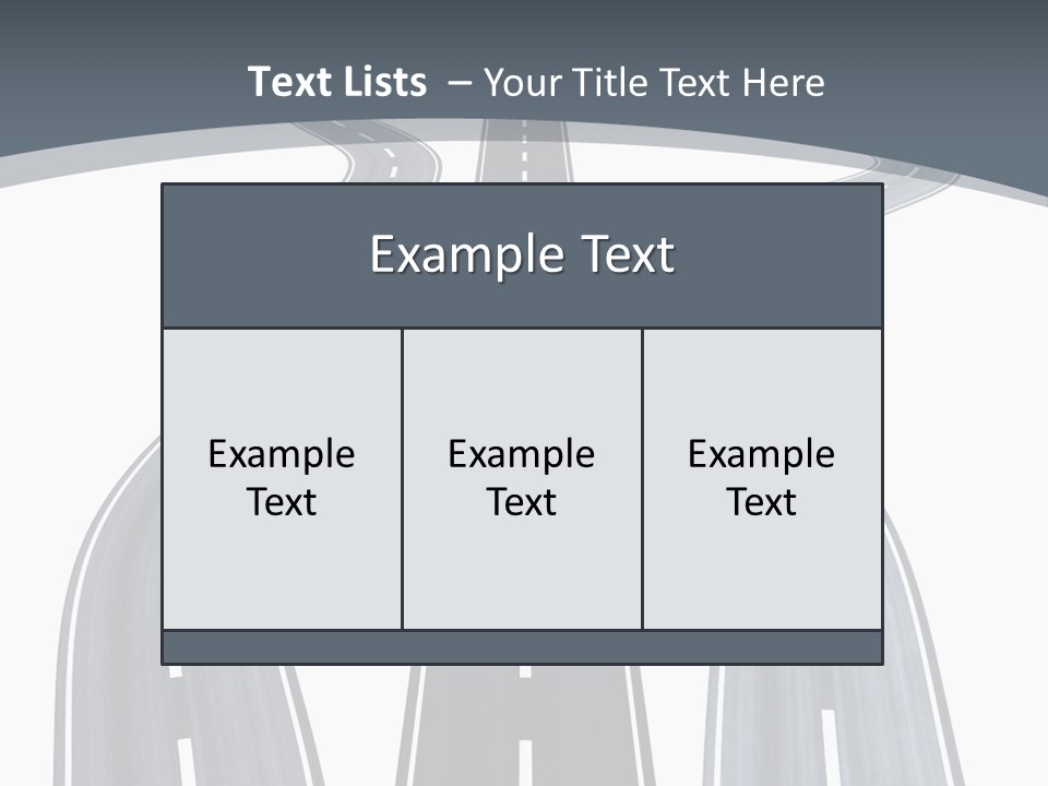 Vanishing Detour Right PowerPoint Template