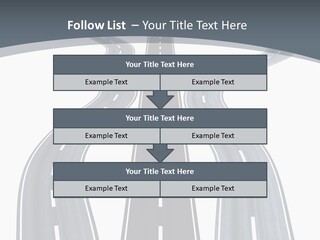 Vanishing Detour Right PowerPoint Template