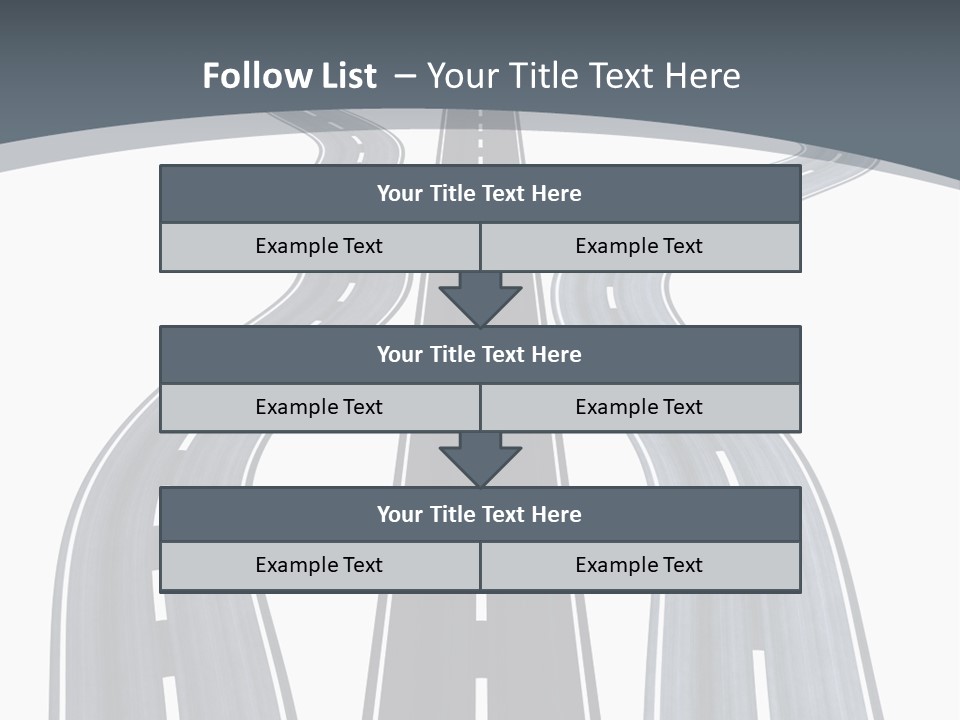 Vanishing Detour Right PowerPoint Template