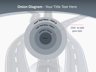 Vanishing Detour Right PowerPoint Template
