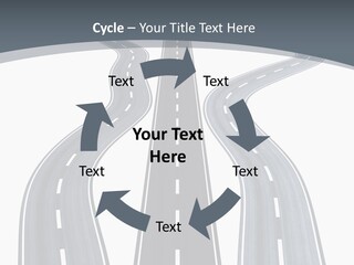 Vanishing Detour Right PowerPoint Template