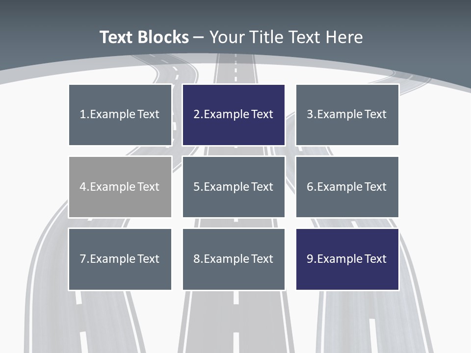 Vanishing Detour Right PowerPoint Template