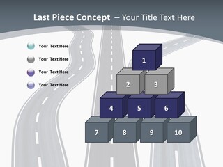 Vanishing Detour Right PowerPoint Template