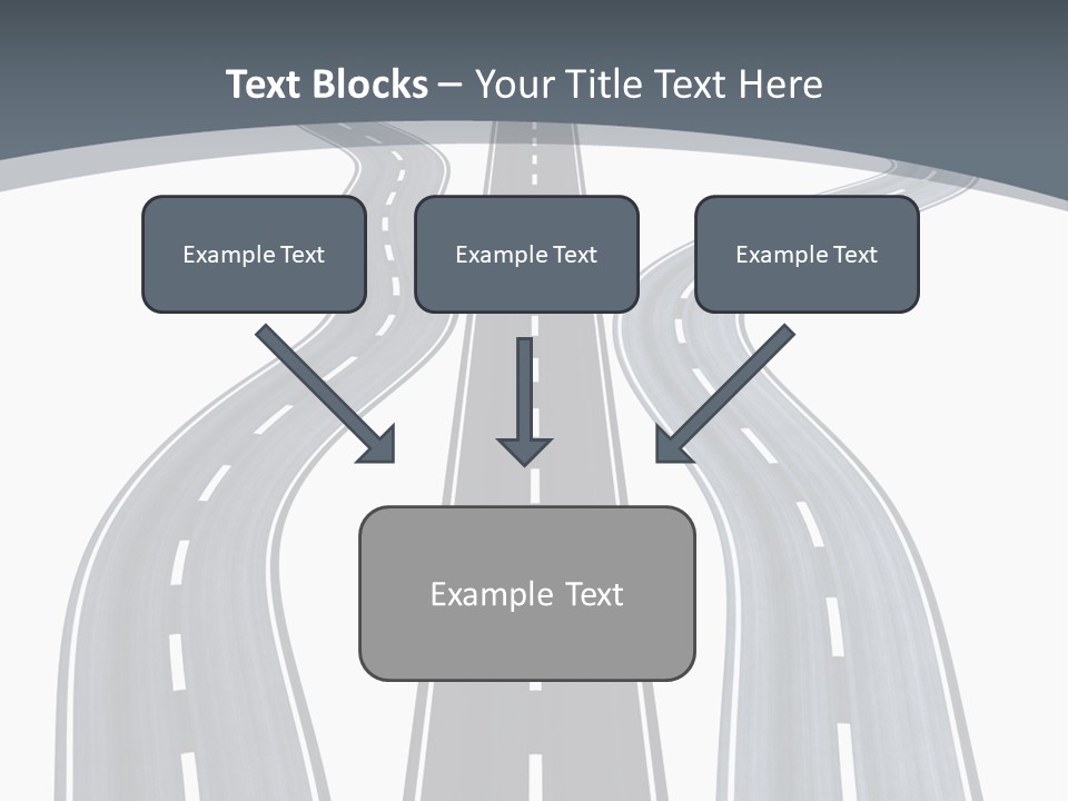 Vanishing Detour Right PowerPoint Template