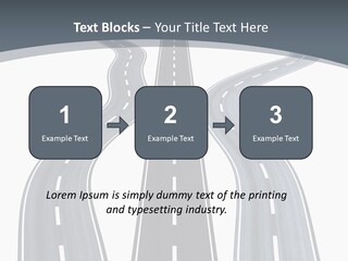 Vanishing Detour Right PowerPoint Template