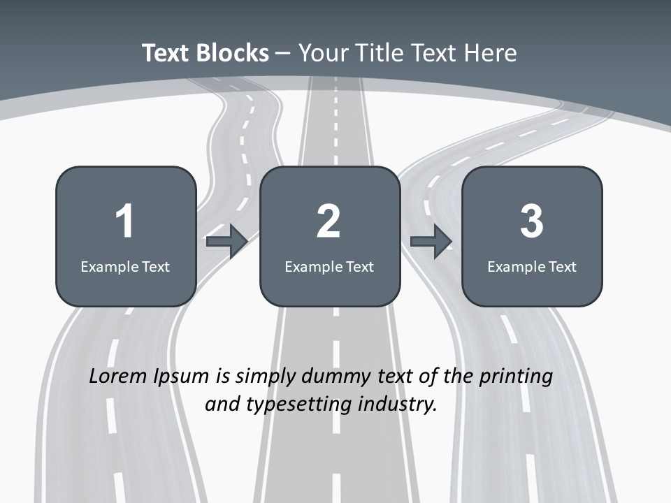 Vanishing Detour Right PowerPoint Template