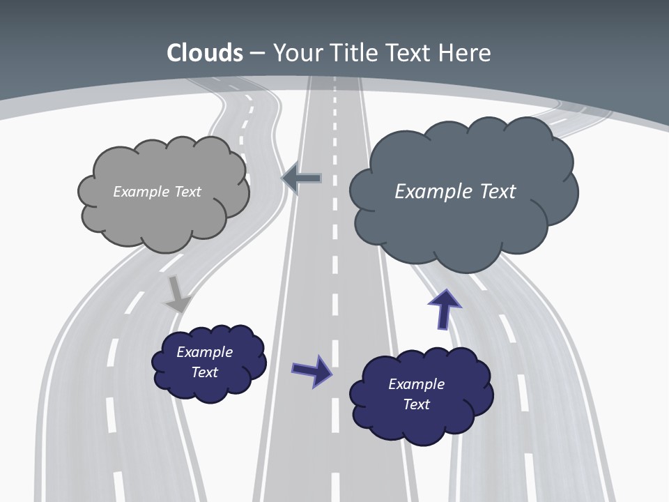 Vanishing Detour Right PowerPoint Template