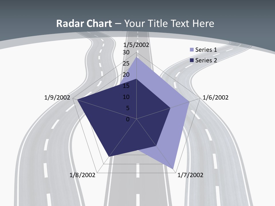 Vanishing Detour Right PowerPoint Template