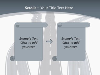 Vanishing Detour Right PowerPoint Template