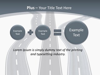 Vanishing Detour Right PowerPoint Template