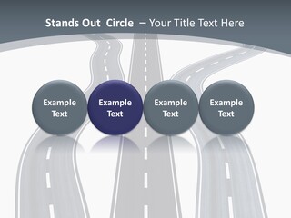 Vanishing Detour Right PowerPoint Template
