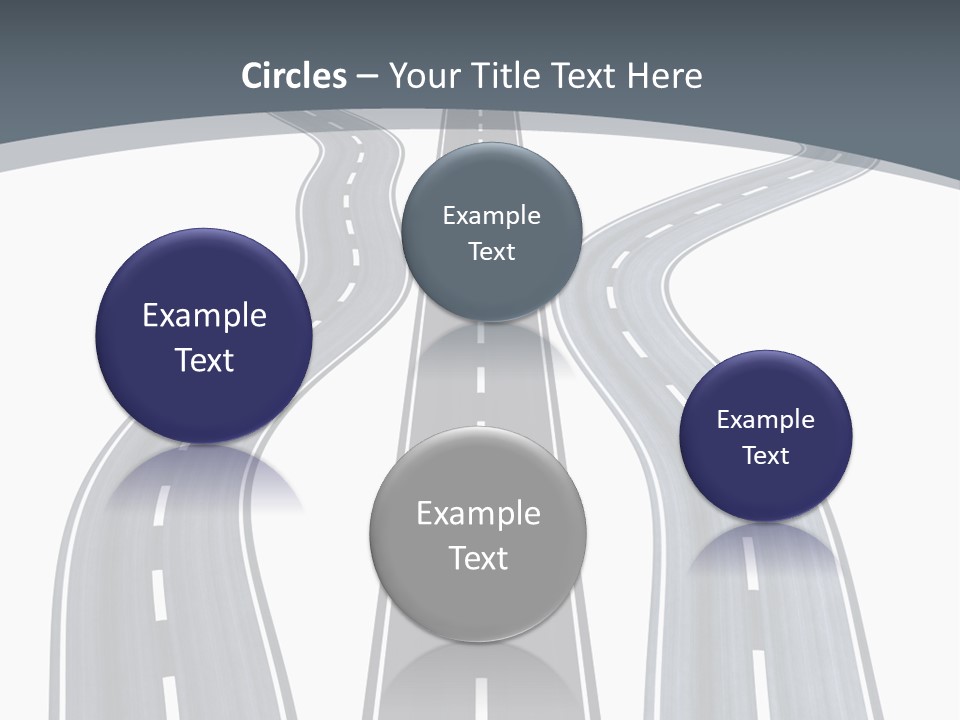 Vanishing Detour Right PowerPoint Template