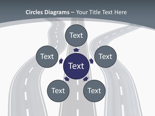 Vanishing Detour Right PowerPoint Template