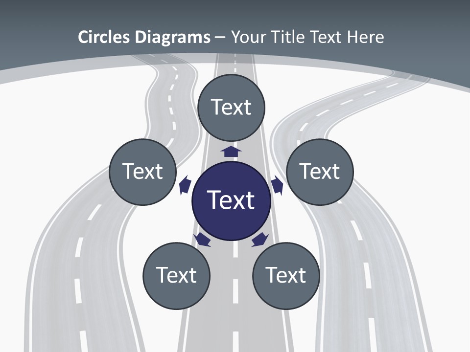 Vanishing Detour Right PowerPoint Template