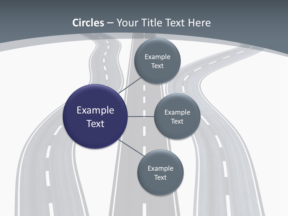 Vanishing Detour Right PowerPoint Template