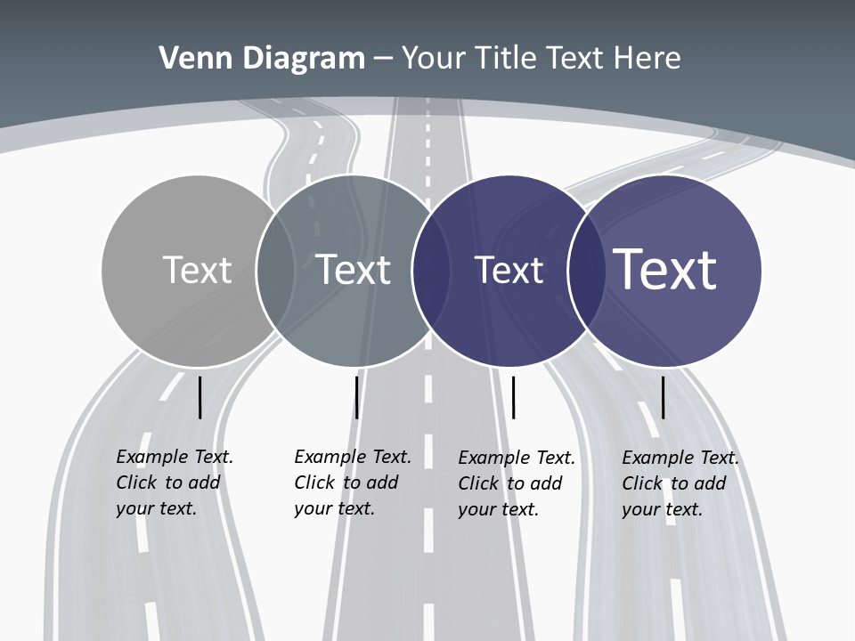 Vanishing Detour Right PowerPoint Template