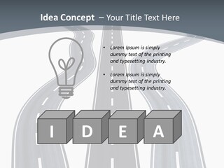 Vanishing Detour Right PowerPoint Template