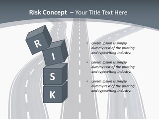 Vanishing Detour Right PowerPoint Template