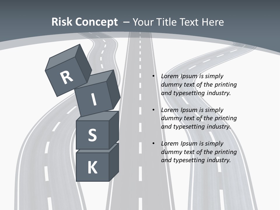 Vanishing Detour Right PowerPoint Template