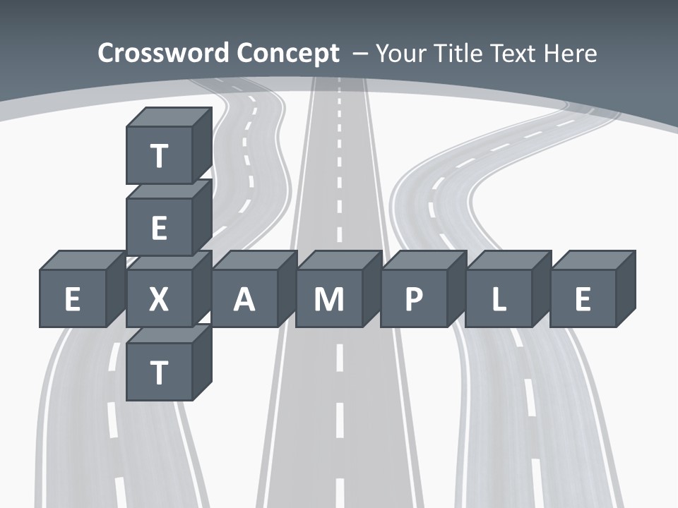 Vanishing Detour Right PowerPoint Template