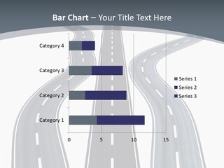 Vanishing Detour Right PowerPoint Template