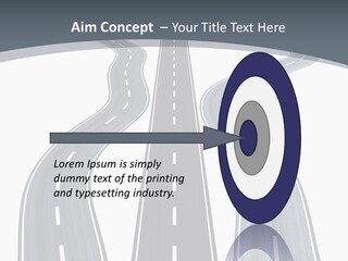 Vanishing Detour Right PowerPoint Template