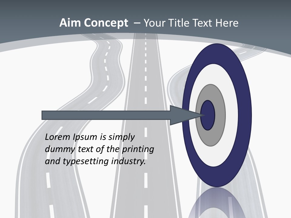 Vanishing Detour Right PowerPoint Template