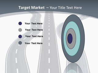 Vanishing Detour Right PowerPoint Template