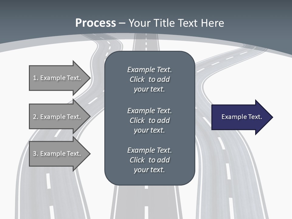 Vanishing Detour Right PowerPoint Template